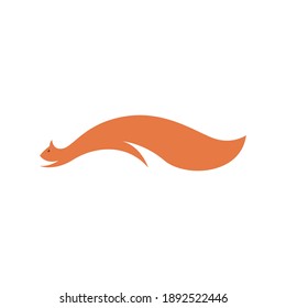 the squirrel ran and jumped logo vector