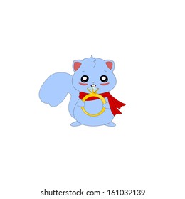 Squirrel with ring