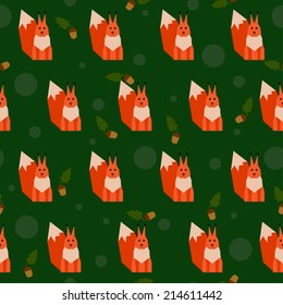 squirrel seamless pattern