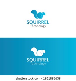 
Squirrel Shape Logo Design and technology logo or Icon
