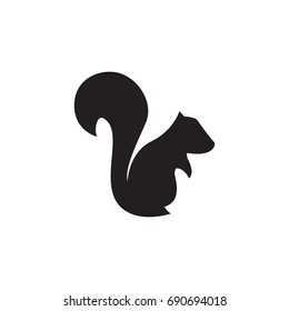 Squirrel Silhouette Black Stock Vector (Royalty Free) 690694018 ...