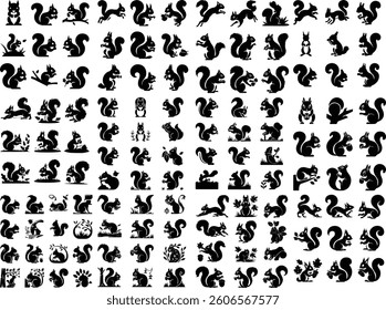 Squirrel Silhouette | Forest Animal and Nature Illustration

