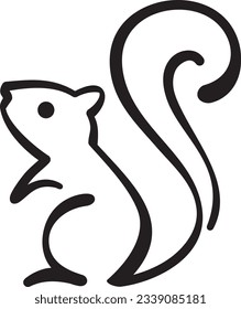 Squirrel  Silhouette Icon Logo Design