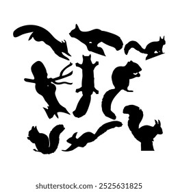 squirrel silhouette icon vector illustration