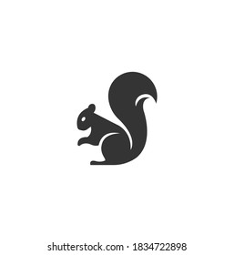 Squirrel silhouette icon vector on a white background