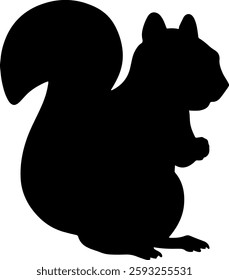 Squirrel silhouette illustration vector design.