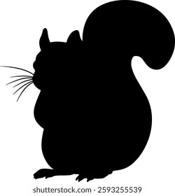 Squirrel silhouette illustration vector design.