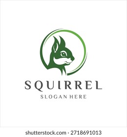 squirrel Silhouette logo design element vector template