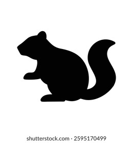 Squirrel Silhouette: Simple Vector Animal Icon