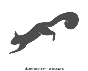 Squirrel Silhouette. Vector Animal Design