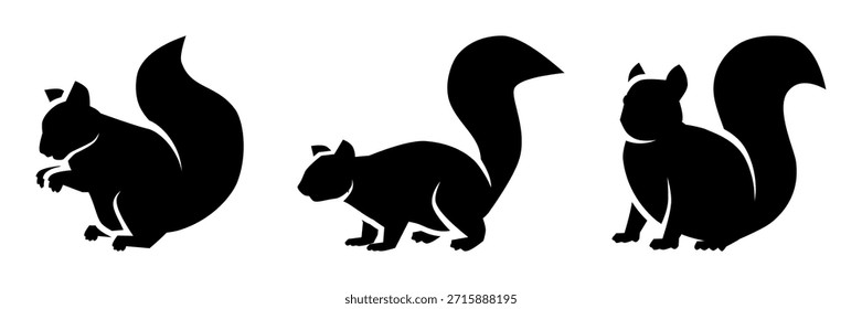 Colección de Vector de la silueta de la ardilla