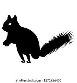 Squirrel silhouette vector icon eps