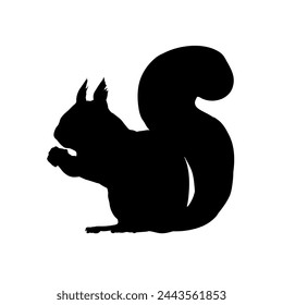 Silueta de ardilla - ilustración vectorial