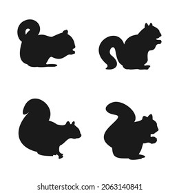 squirrel simple vector design silhouette