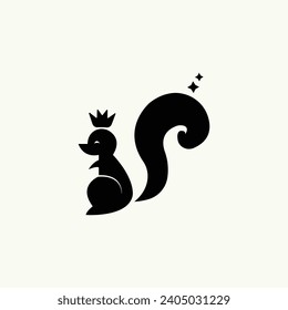 squirrel simple vector logo design for modern company logo