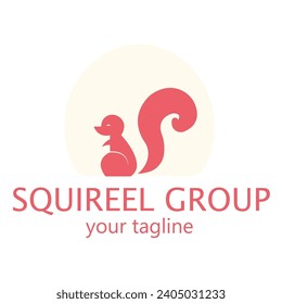 squirrel simple vector logo design for modern company logo