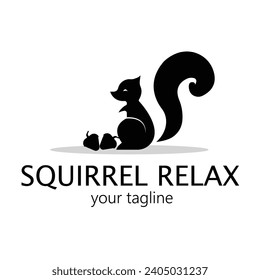 squirrel simple vector logo design for modern company logo