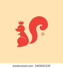 squirrel simple vector logo design for modern company logo