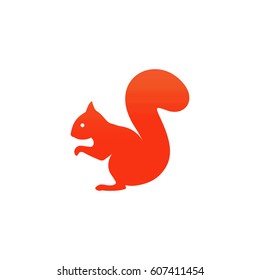 Squirrel Sitting Icon. Vector Illustration.