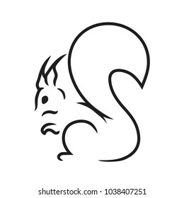 Squirrel sketch vector