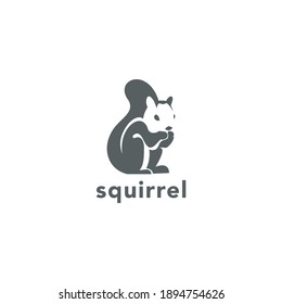 Squirrel stand logo design inspiration 