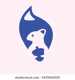 Squirrel Symbol Logo, Nuts Logo icon, Animal logo design, Cute Squirrel Chipmunk Funny Holding Acorn Nut Cartoon Childish Mascot Adorable Vector Logo Design
