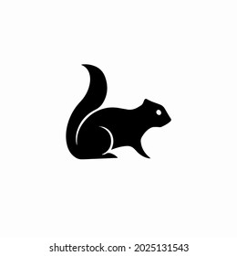 Squirrel Symbol Logo. Tattoo Design. Stencil Vector Illustration