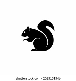 Squirrel Symbol Logo. Tattoo Design. Stencil Vector Illustration