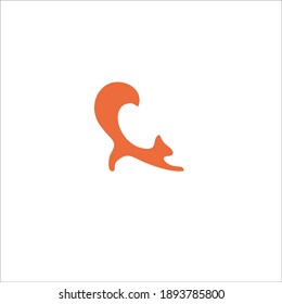 Squirrel Symbol Logo. Vector Illustration.