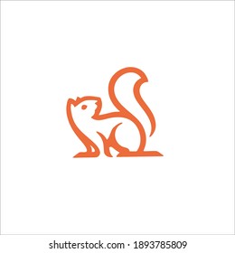 Squirrel Symbol Logo. Vector Illustration.