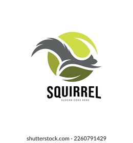 Logotipo de símbolo de ardilla. Ilustración vectorial.
