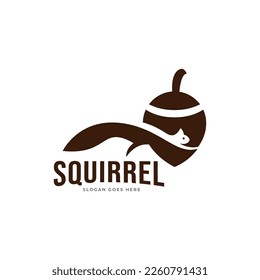 Squirrel Symbol Logo. Vector Illustration.