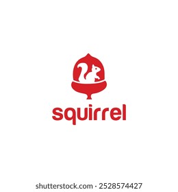 Símbolo de ardilla Logo. Ilustración vectorial