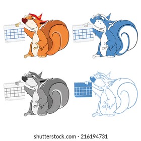 squirrel teacher cartoon