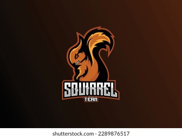 squirrel team logo esport design 