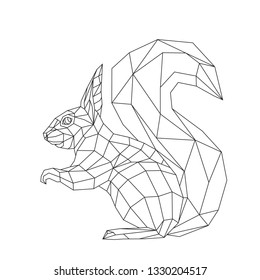 Squirrel triangle polygonal model
