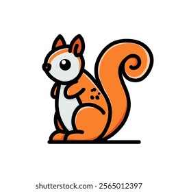 squirrel vector design illustration, squirrel icon, squirrel logo, squirrel sticker, animal design, great as a sticker.