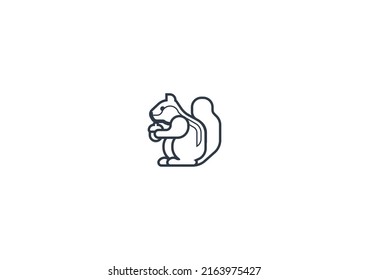 Squirrel vector flat emoticon. Isolated Chipmunk emoji illustration. Chipmunk icon