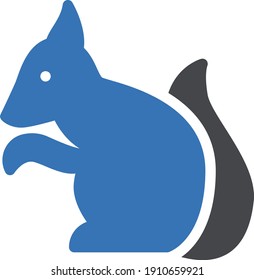 squirrel vector glyph color icon