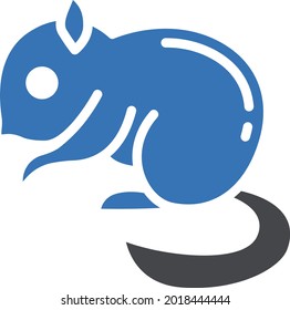 squirrel vector glyph colour icon