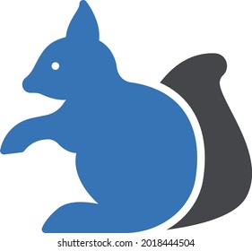squirrel vector glyph colour icon