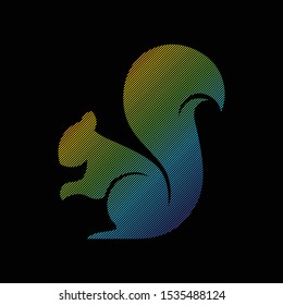 Squirrel Vector green and blue 