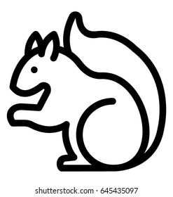 Squirrel Vector Icon