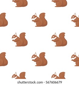 Squirrel vector icon in cartoon style for web