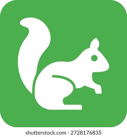 Ilustración de diseño de icono de Vector de ardilla