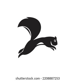 Squirrel vector icon. Wildlife illustration. Wild animal sign.