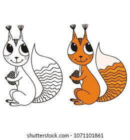 Squirrel. Vector illustration