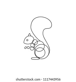 Squirrel. Vector illustration.