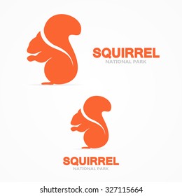 Squirrel vector logo 