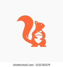squirrel vector logo design VECTOR